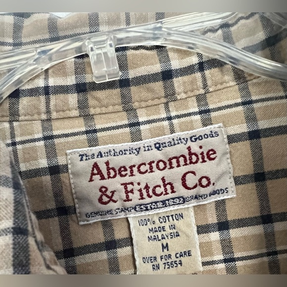Vintage (90s) Abercrombie & Fitch Cotton Button Down Shirt SZ Medium - Picture 5 of 9
